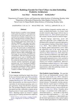 RadJEPA: Radiology Encoder for Chest X-Rays via Joint Embedding Predictive Architecture
