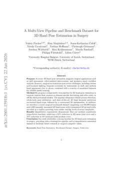 A Multi-View Pipeline and Benchmark Dataset for 3D Hand Pose Estimation in Surgery