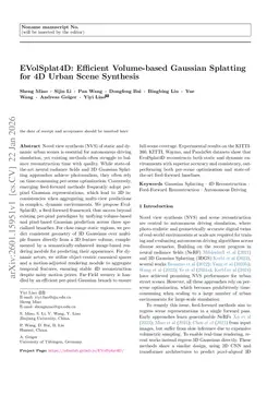 EVolSplat4D: Efficient Volume-based Gaussian Splatting for 4D Urban Scene Synthesis