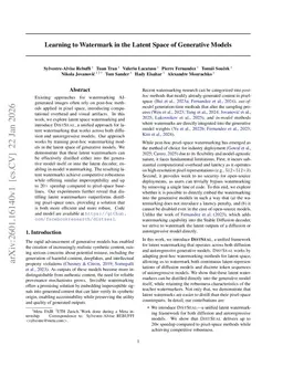 Learning to Watermark in the Latent Space of Generative Models