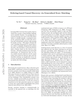 Ordering-based Causal Discovery via Generalized Score Matching