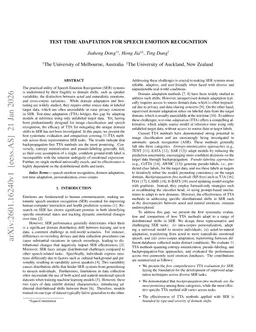 Test-Time Adaptation for Speech Emotion Recognition