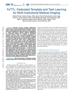 FeTTL: Federated Template and Task Learning for Multi-Institutional Medical Imaging