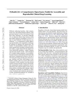 PyHealth 2.0: A Comprehensive Open-Source Toolkit for Accessible and Reproducible Clinical Deep Learning