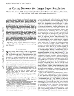 A Cosine Network for Image Super-Resolution