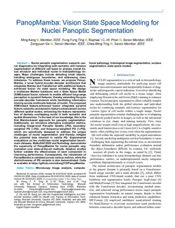 PanopMamba: Vision State Space Modeling for Nuclei Panoptic Segmentation