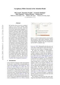 Sycophancy Hides Linearly in the Attention Heads