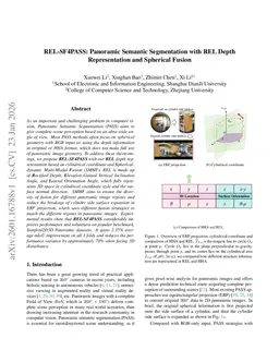 REL-SF4PASS: Panoramic Semantic Segmentation with REL Depth Representation and Spherical Fusion