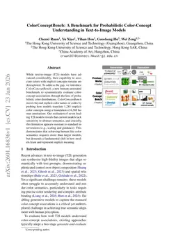 ColorConceptBench: A Benchmark for Probabilistic Color-Concept Understanding in Text-to-Image Models