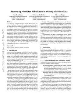 Reasoning Promotes Robustness in Theory of Mind Tasks