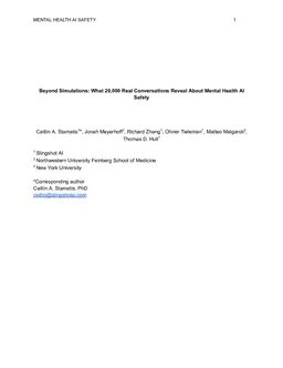 Beyond Simulations: What 20,000 Real Conversations Reveal About Mental Health AI Safety