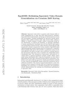 Ego4OOD: Rethinking Egocentric Video Domain Generalization via Covariate Shift Scoring