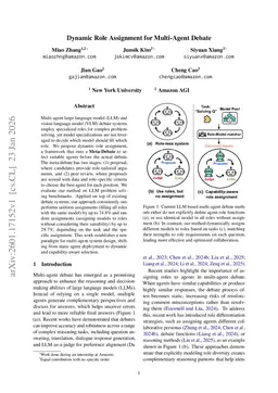 Dynamic Role Assignment for Multi-Agent Debate