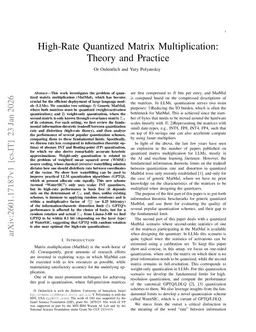 High-Rate Quantized Matrix Multiplication: Theory and Practice