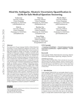 Mind the Ambiguity: Aleatoric Uncertainty Quantification in LLMs for Safe Medical Question Answering