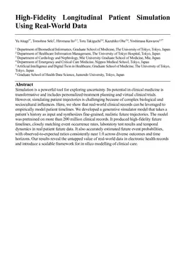 High-Fidelity Longitudinal Patient Simulation Using Real-World Data