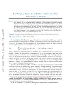 Error Analysis of Bayesian Inverse Problems with Generative Priors