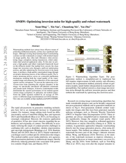ONRW: Optimizing inversion noise for high-quality and robust watermark