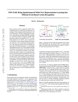 SMV-EAR: Bring Spatiotemporal Multi-View Representation Learning into Efficient Event-Based Action Recognition