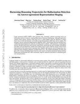 Harnessing Reasoning Trajectories for Hallucination Detection via Answer-agreement Representation Shaping