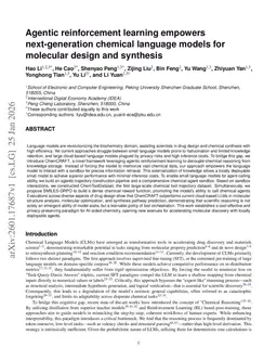 Agentic reinforcement learning empowers next-generation chemical language models for molecular design and synthesis