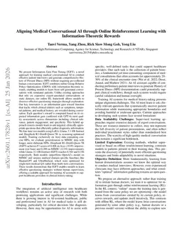 Aligning Medical Conversational AI through Online Reinforcement Learning with Information-Theoretic Rewards
