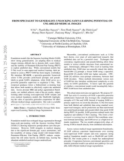 From Specialist to Generalist: Unlocking SAM's Learning Potential on Unlabeled Medical Images