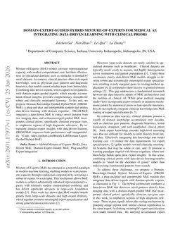 Domain-Expert-Guided Hybrid Mixture-of-Experts for Medical AI: Integrating Data-Driven Learning with Clinical Priors