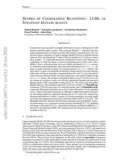 Sparks of Cooperative Reasoning: LLMs as Strategic Hanabi Agents