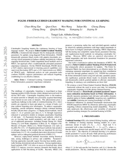 FGGM: Fisher-Guided Gradient Masking for Continual Learning