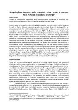 Designing large language model prompts to extract scores from messy text: A shared dataset and challenge