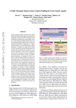 U-Fold: Dynamic Intent-Aware Context Folding for User-Centric Agents