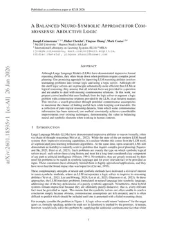 A Balanced Neuro-Symbolic Approach for Commonsense Abductive Logic