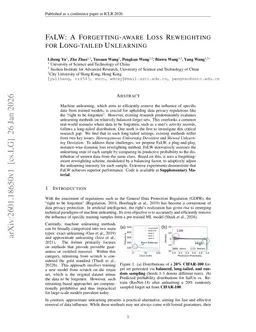 FaLW: A Forgetting-aware Loss Reweighting for Long-tailed Unlearning