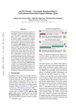 TEA-Bench: A Systematic Benchmarking of Tool-enhanced Emotional Support Dialogue Agent