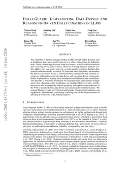 HalluGuard: Demystifying Data-Driven and Reasoning-Driven Hallucinations in LLMs