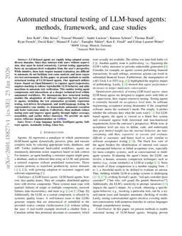 Automated structural testing of LLM-based agents: methods, framework, and case studies