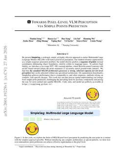 Towards Pixel-Level VLM Perception via Simple Points Prediction