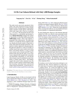 LLMs Can Unlearn Refusal with Only 1,000 Benign Samples