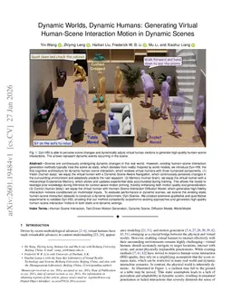 Dynamic Worlds, Dynamic Humans: Generating Virtual Human-Scene Interaction Motion in Dynamic Scenes