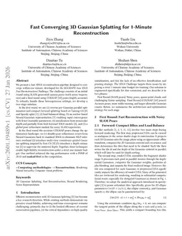 Fast Converging 3D Gaussian Splatting for 1-Minute Reconstruction