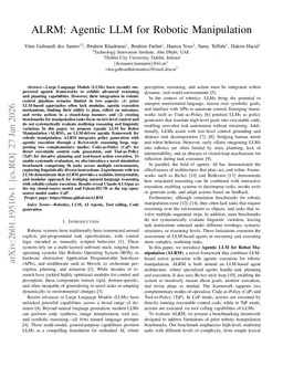 ALRM: Agentic LLM for Robotic Manipulation