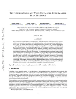 Benchmarks Saturate When The Model Gets Smarter Than The Judge