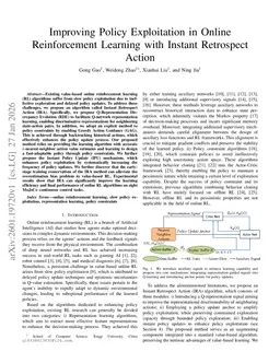 Improving Policy Exploitation in Online Reinforcement Learning with Instant Retrospect Action