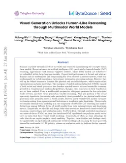 Visual Generation Unlocks Human-Like Reasoning through Multimodal World Models