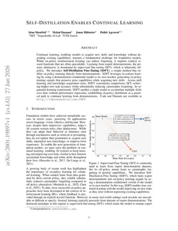 Self-Distillation Enables Continual Learning