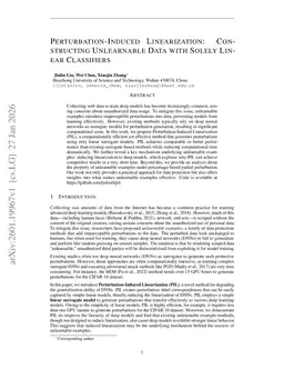 Perturbation-Induced Linearization: Constructing Unlearnable Data with Solely Linear Classifiers