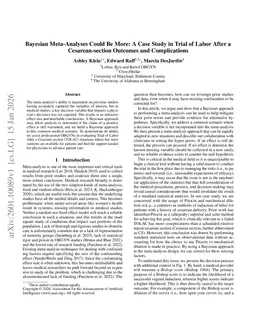 Bayesian Meta-Analyses Could Be More: A Case Study in Trial of Labor After a Cesarean-section Outcomes and Complications
