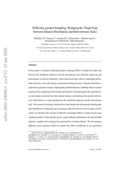 Difficulty-guided Sampling: Bridging the Target Gap between Dataset Distillation and Downstream Tasks