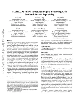 Matrix as Plan: Structured Logical Reasoning with Feedback-Driven Replanning